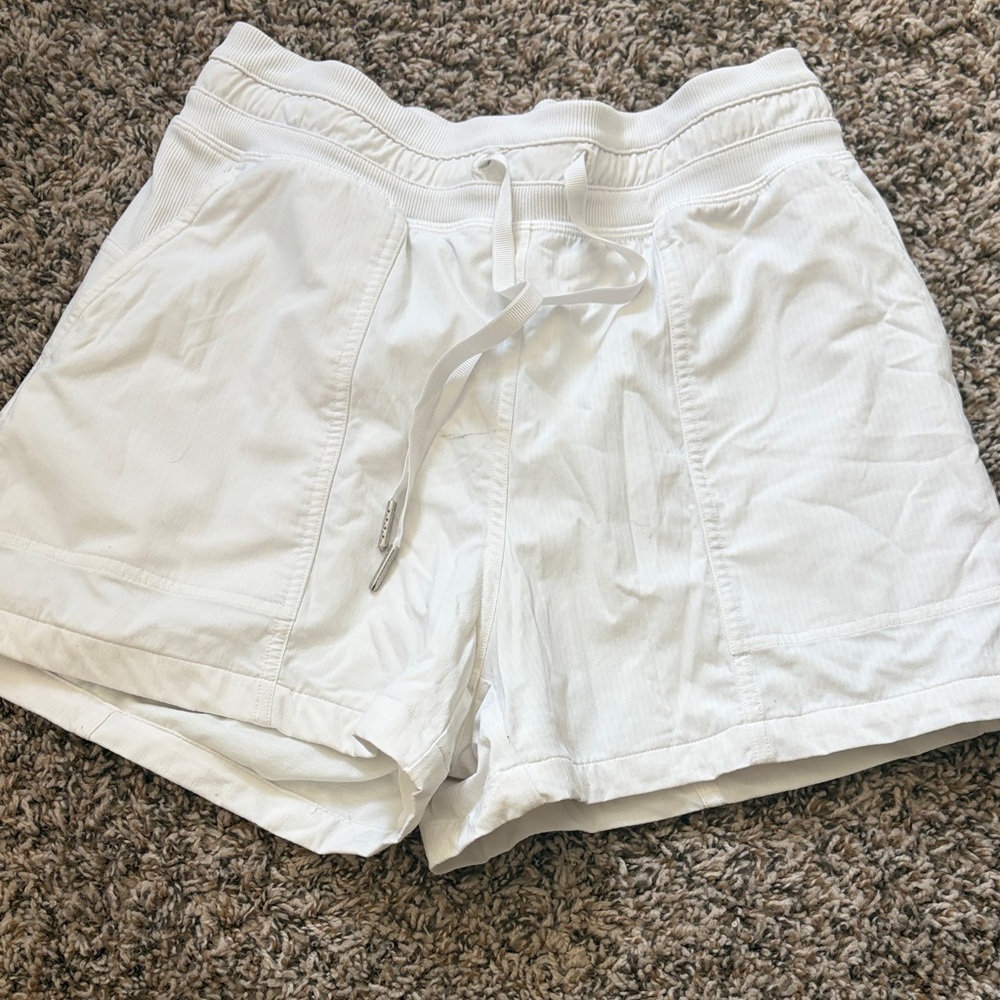 Lululemon white athletic shorts